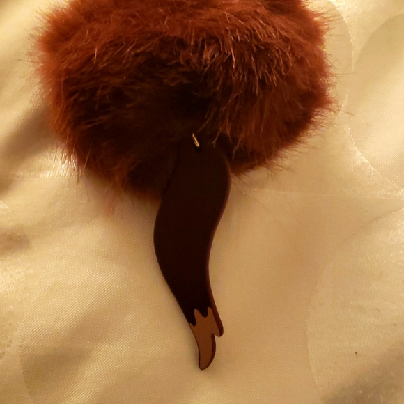 🦊 Kate Spade So Foxy Fox Pouf keyfob Keychai - Picture 3 of 4